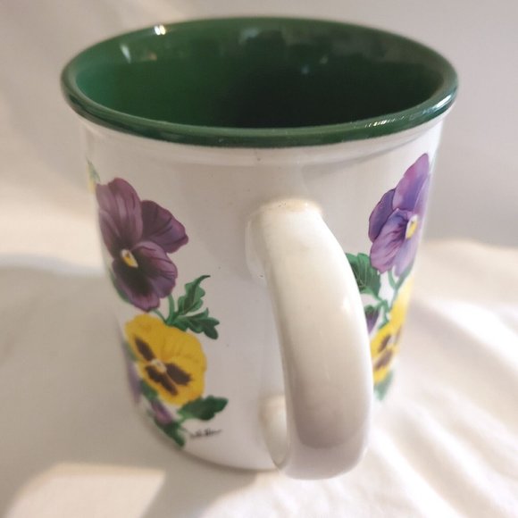 Potpourri Friends Forever Cup Mug Purple Pansies VTG 1992 Gift Collector EC - Picture 2 of 7